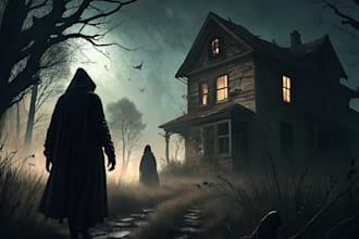 draw a horror illustration