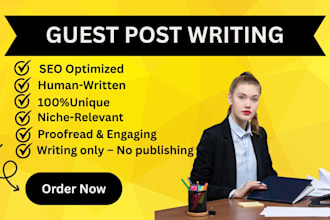 write SEO optimmized guest posts