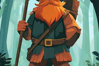 design 2d game character, illustration and cartoons