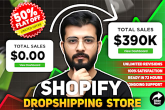 build pro shopify website, shopify store and dropshipping website
