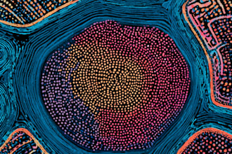draw abstract digital illustrations and aboriginal art