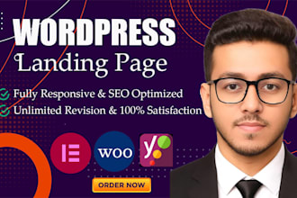 design a professional elementor landing page