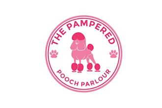 design minimal dog grooming salon logo