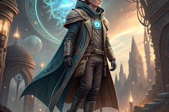 create fantasy, sci fi, character with hyperrealistic style