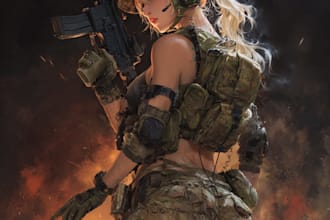 draw military themed illustrations