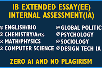 assist you in urgent ib extended essay and internal assessment