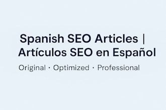 write SEO optimized articles in spanish