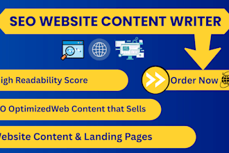 write SEO optimised website content and landing pages
