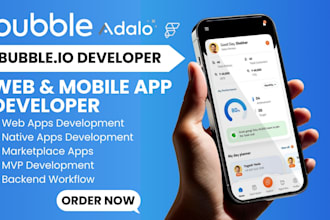 build bubble io web app bubble mobile app bubbleio website mvp saas marketplace