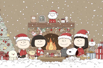 draw christmas cartoon caricature