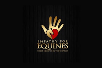 design classic professional empathy logo for horses