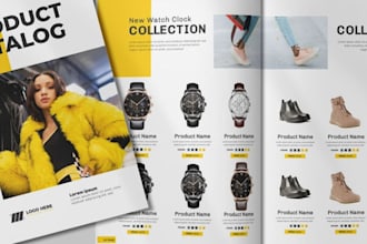 product catalog company profile brochure magazine layout sellsheet trifold desig