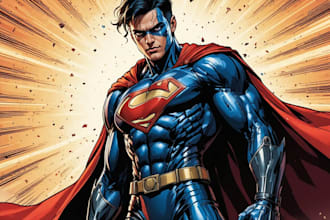 draw superhero action comic book page graphic novel