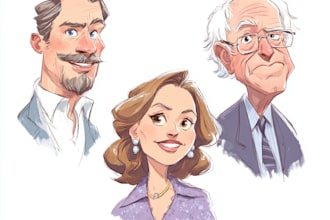 draw custom cartoon caricature and political cartoon