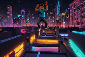 create roblox game with full lua scripting obby parkour maps tycoon gameplay gfx