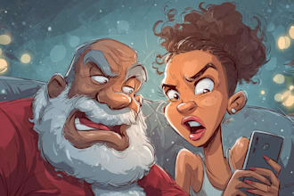 draw christmas cartoon caricature