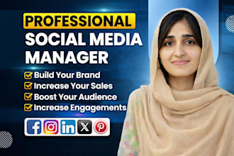 be your social media manager  for instagram, facebook, linkedln and tiktok