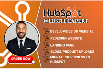 develop redesign hubspot website landing page blogs migrate wordpress to hubspot