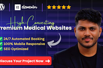build a premium doctor, dentist, or medical clinic website with booking feature