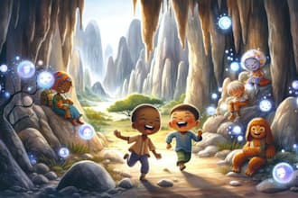 do perfect and professional children story book illustration