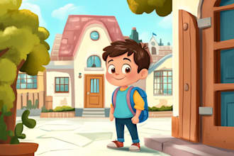 design unique children book illustrations
