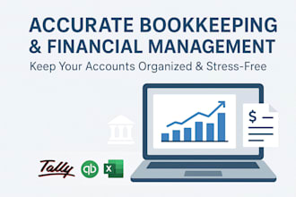 manage accounting, bookkeeping, tally, zoho and quickbooks tasks