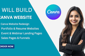 canva website design, canva landing page, canva website, canva mockup design