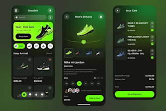 develop shoe builder app, footwear app, sneaker app, fashion app, ecommerce app