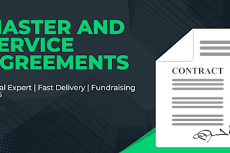 draft master and service agreements under USA laws
