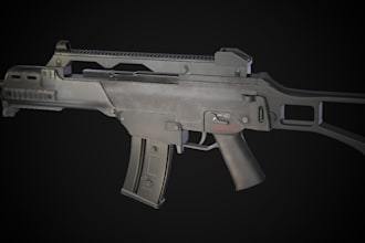 create game ready 3d props and weapons