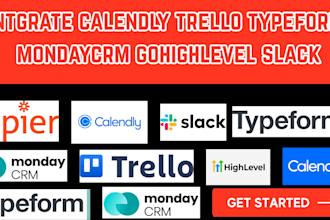 zapier calendly trello typeform mondaycrm gohighlevel slack