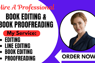 do book proofreading, book editing and line editing