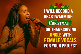 record heartwarming christmas jingle church thanksgiving song female singer