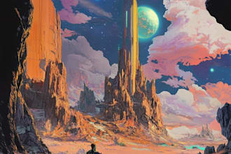 draw sci fi illustration and sci fi art