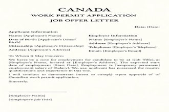 canada work permit application letter job offer letter
