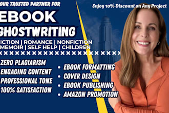 be ghost book writer, kdp book writer, ebook fiction and non fiction ghostwriter