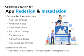 do app redesign, installation, customize codecanyon app