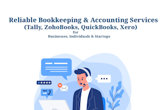 povide bookkeeping  and accounting services tally, zohobooks, quickbooks, xero
