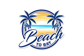 create graceful and fantastic beach logo design