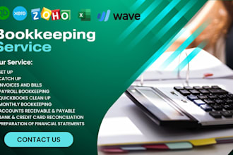 do quickbooks online bookkeeping, setup, cleanup and catchup
