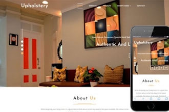 design an elegant upholstery business website