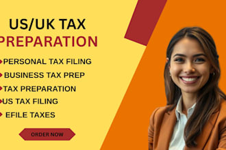 do US or UK tax preparation and efiling for individuals and businesses
