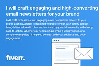craft engaging and high converting email newsletters for your brand