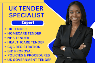 bid UK tender write bid proposal healthcare tender cleaning tender, nhs care cqc