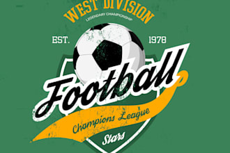 create circular football badge or roundel soccer logo