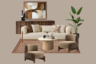 create interior moodboard and material board for you