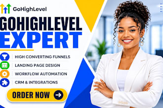 gohighlevel landing page design, go highlevel expert, go high level sales funnel