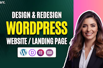 build high converting wordpress landing page, sales page, one page website