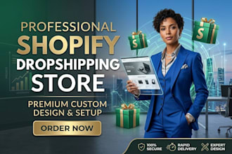 shopify setup, shopify design, shopify dropshipping