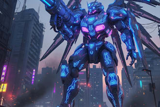 create custom mecha robot art